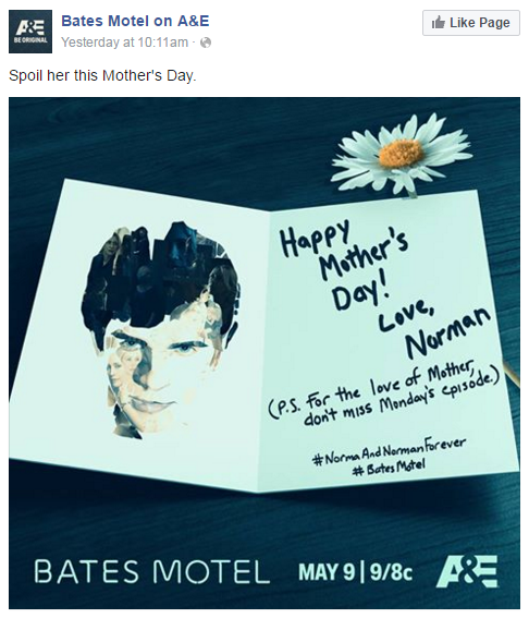 bates motel ad for Facebook ad examples