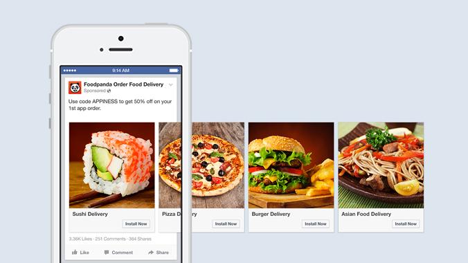 carousel ad for Facebook ad examples