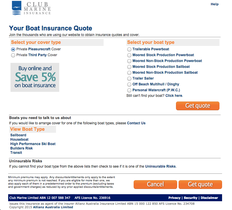 boat insurance quote nsw