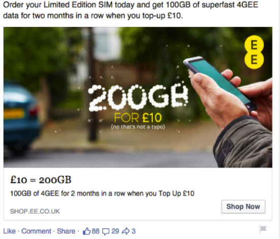 shop EE.CO for Facebook ad examples